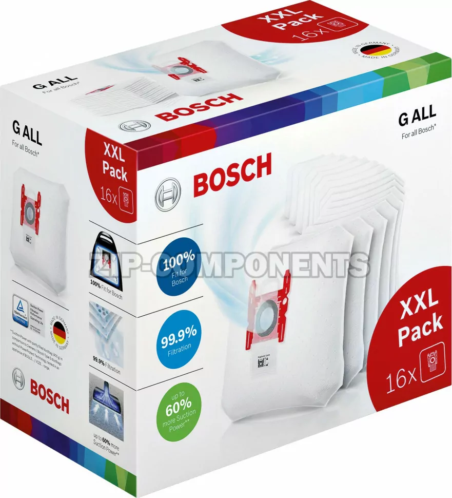 Мешок тип &quot;G ALL&quot;, 16 шт для пылесоса Bosch 17002095
