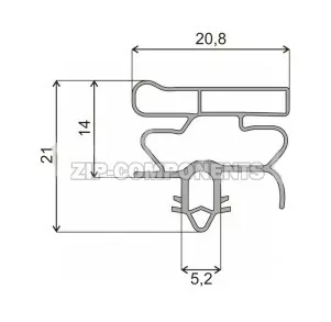 Уплотнитель холодильника Daewoo 740x540 мм профиль ОМ