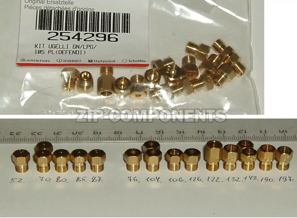 Комплект жиклеров на балонный газ 17шт Indesit C00254296