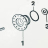 Суппорт Electrolux-Zanussi под 203 подшипник, с противоположной стороны шкива, 4071430963 cod098